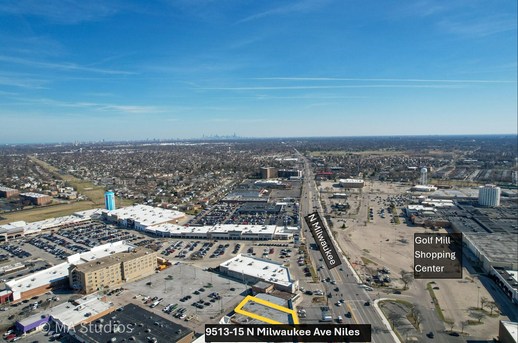 Retail Corridor Aerial